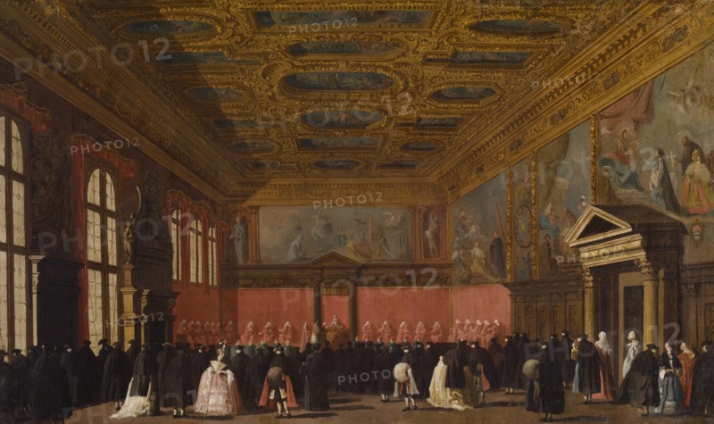Reception of Foreign Ambassadors in the Doge's Palace, Venice, c1765-1780. Creator: Unknown.