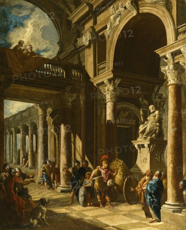 Alexander the Great Cutting the Gordian Knot, c1718-1719. Creator: Giovanni Paolo Panini.