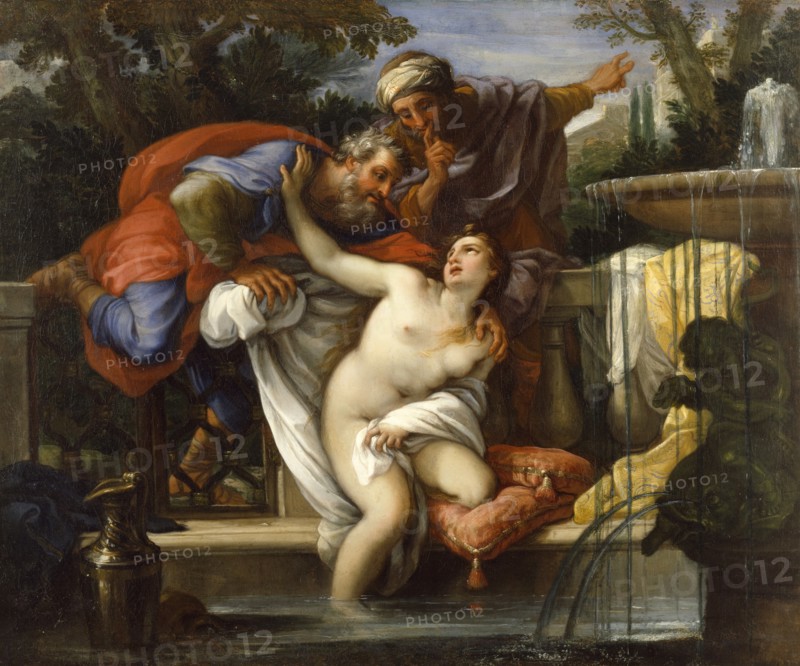 Susannah and the Elders, c1700-1727. Creator: Giuseppe Bartolomeo Chiari.