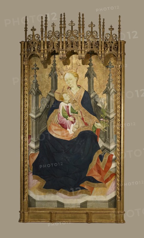 Madonna and Child on a Throne, 1410-1420. Creator: Gonzalo Perez.