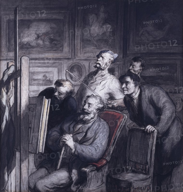The Amateurs, 1865-1868. Creator: Honore Daumier.