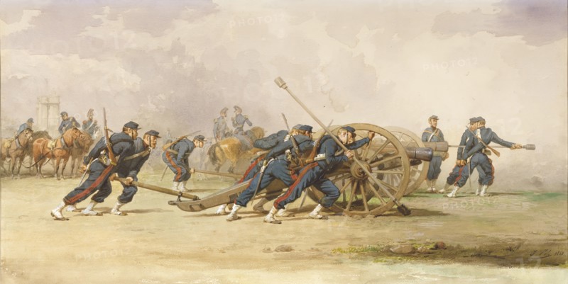 Artillery Practice, 1860. Creator: Isidore Pils.