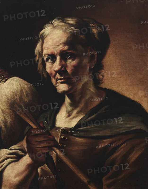 Old Woman with Distaff, c1690. Creator: Unknown.