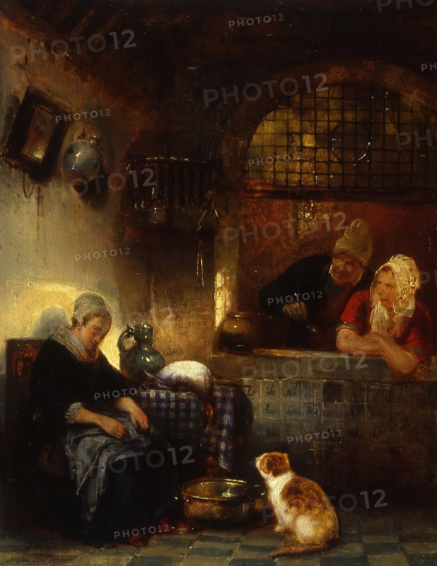 Dutch Interior, c1840. Creator: Jan August Hendrik Leys.