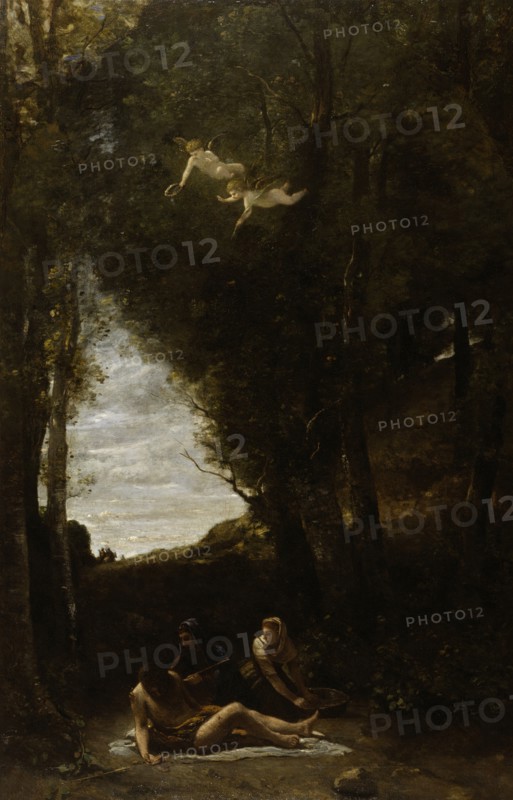 St. Sebastian Succoured by Holy Women, 1851-1873. Creator: Jean-Baptiste-Camille Corot.