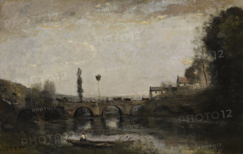 Landscape with Bridge, c1865-1870. Creator: Jean-Baptiste-Camille Corot.