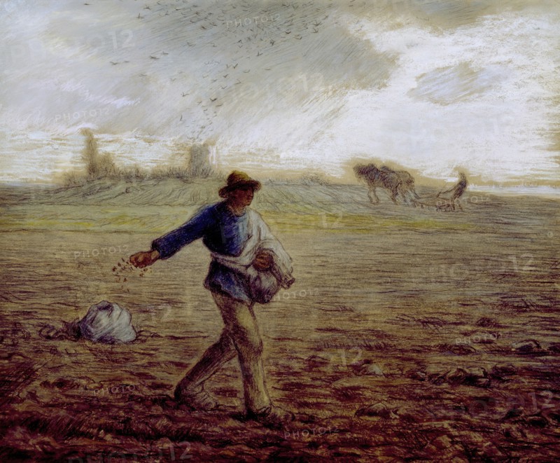 The Sower, c1865. Creator: Jean Francois Millet.