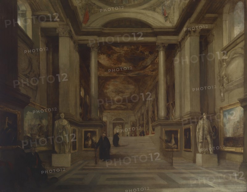 Interior of the Painted Hall, Greenwich Hospital, 1830. Creator: John Scarlett Davis.