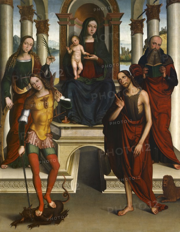 Madonna and Child Enthroned with Saints, 1506. Creator: Michele Coltellini.