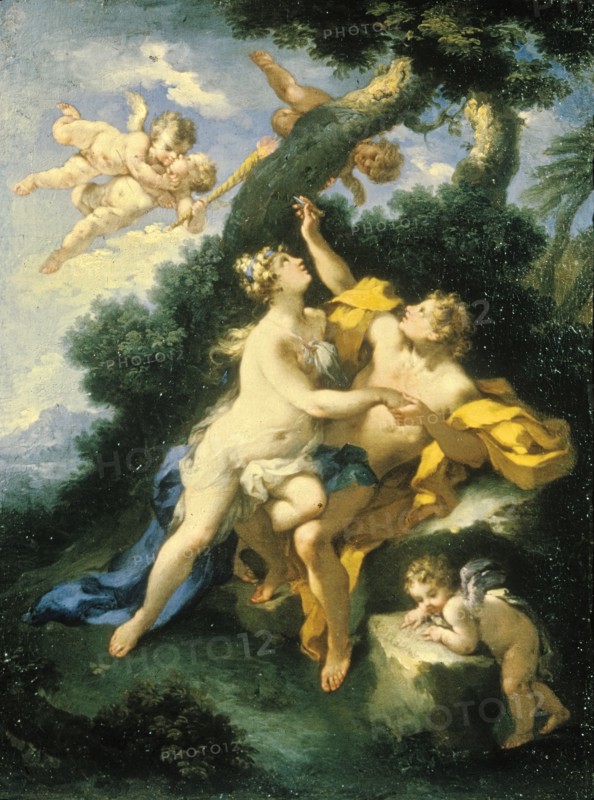 Angelica and Medoro, c1720-1750. Creator: Michele Rocca.