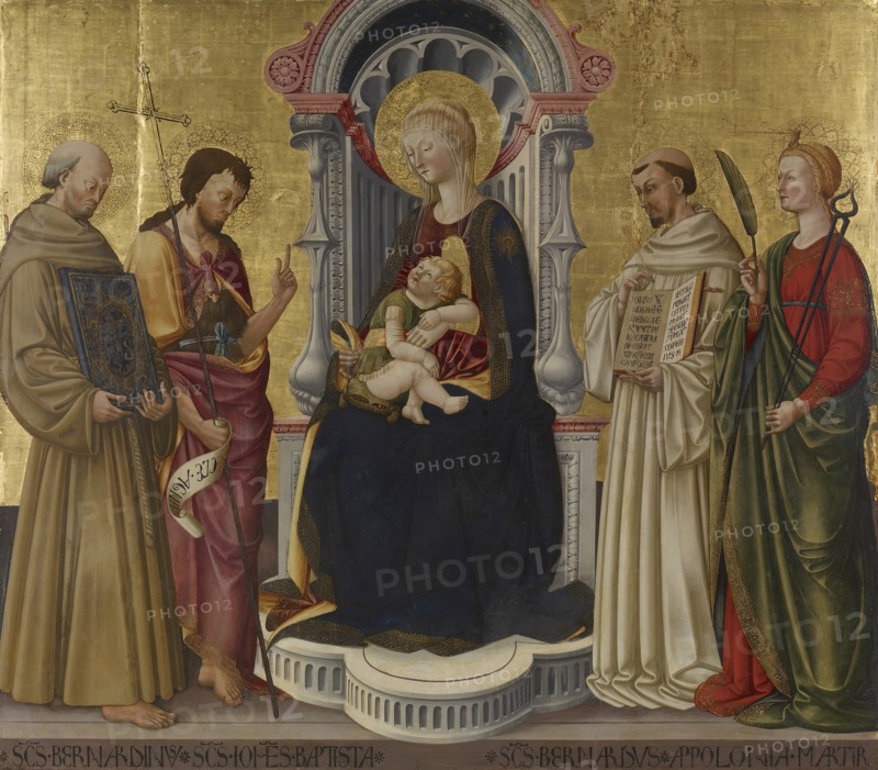 Virgin and Child Enthroned with Four Saints, shortly after 1450. Creator: Neri di Bicci.