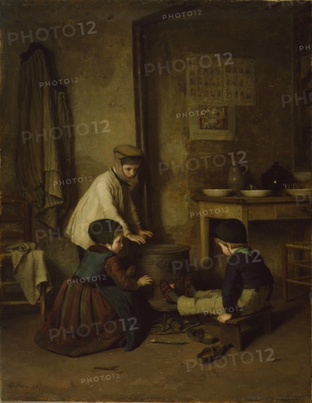The Cold Day, 1858. Creator: Pierre Edouard Frere.