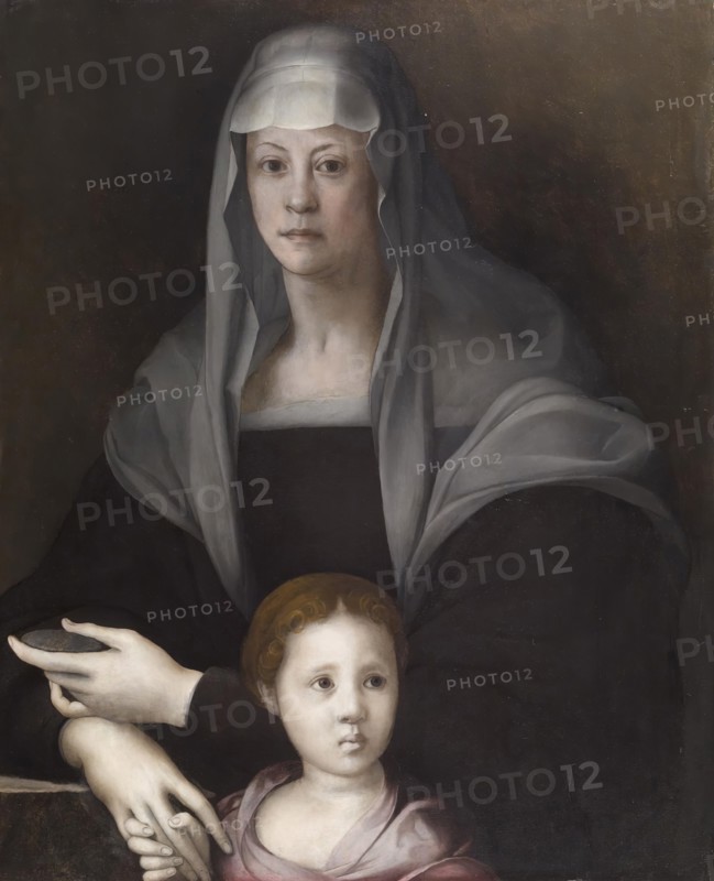 Portrait of Maria Salviati de' Medici and Giulia de' Medici, c1539. Creator: Jacopo Pontormo.