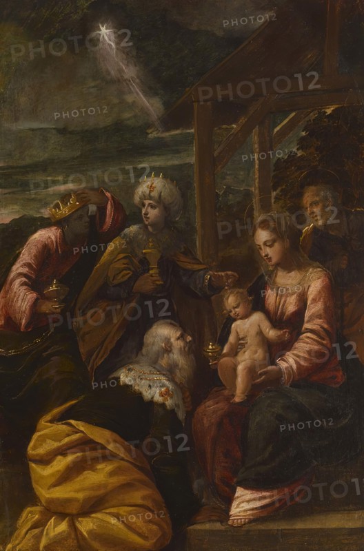 The Adoration of the Magi, 1590-1599. Creator: Scarsellino.