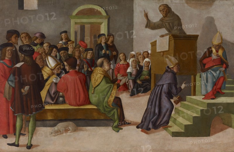 A Franciscan Monk Preaching, c1515-1525. Creator: School of the Romagna.