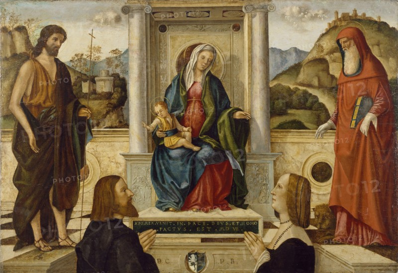 Madonna and Child Enthroned with Saints and Donor, 1507. Creator: Workshop of Vittore Carpaccio.