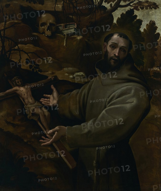 Saint Francis of Assisi, 1585-1590. Creator: Workshop of Annibale Carracci.