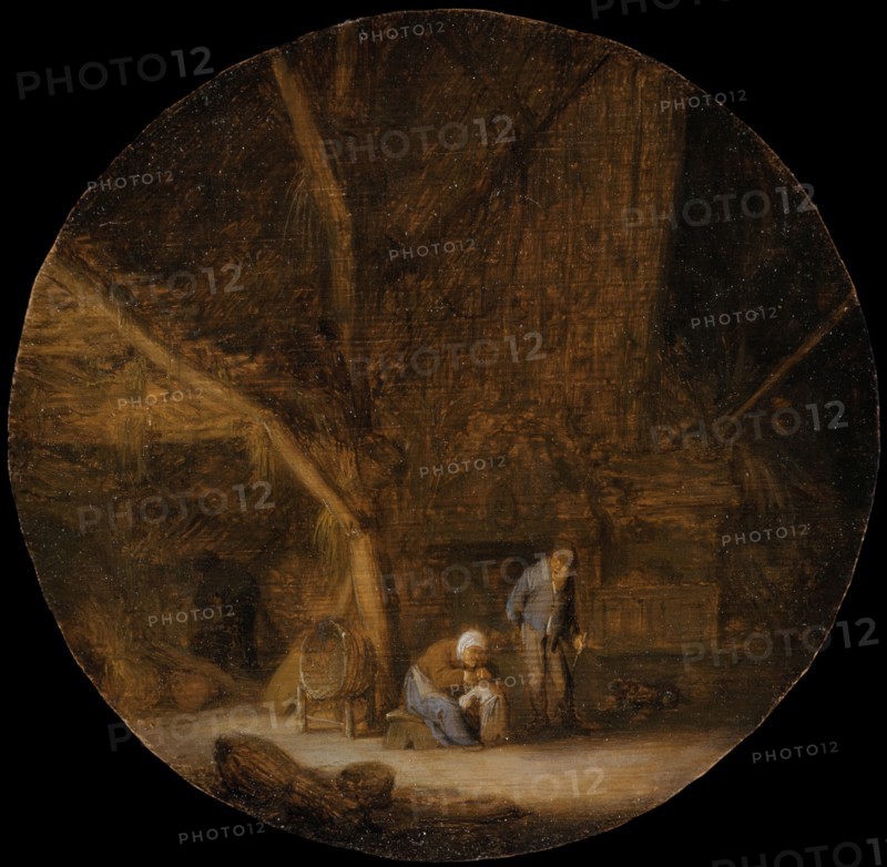 Interior with a Peasant Family, 1637. Creator: Adriaen van Ostade.