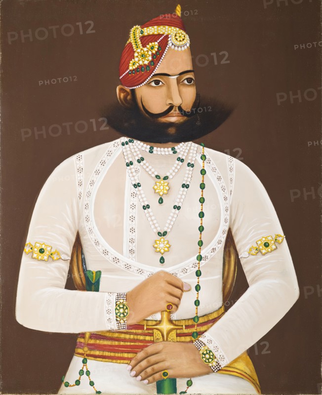 Kunwar Sabal Singhji (reigned 1848-1881) (image 1 of 3), between c1880 and c1900. Creator: Anon.