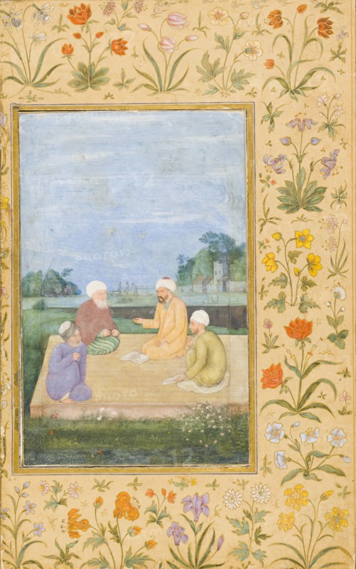 A Discourse Between Muslim Sages (image 1 of 6), c1630. Creator: Govardhan.