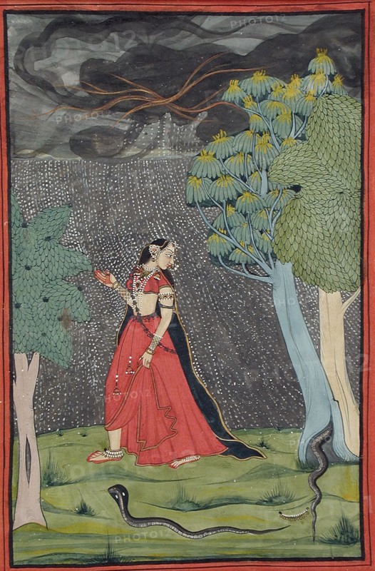 The Eager Heroine on Her Way to Meet Her Lover out of Love..., early 19th century. Creator: Mola Ram.