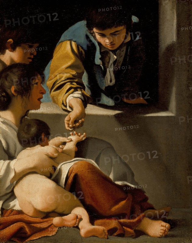 Study for the 'The Charity of St. Elizabeth', c1610. Creator: Bartolomeo Schedoni.