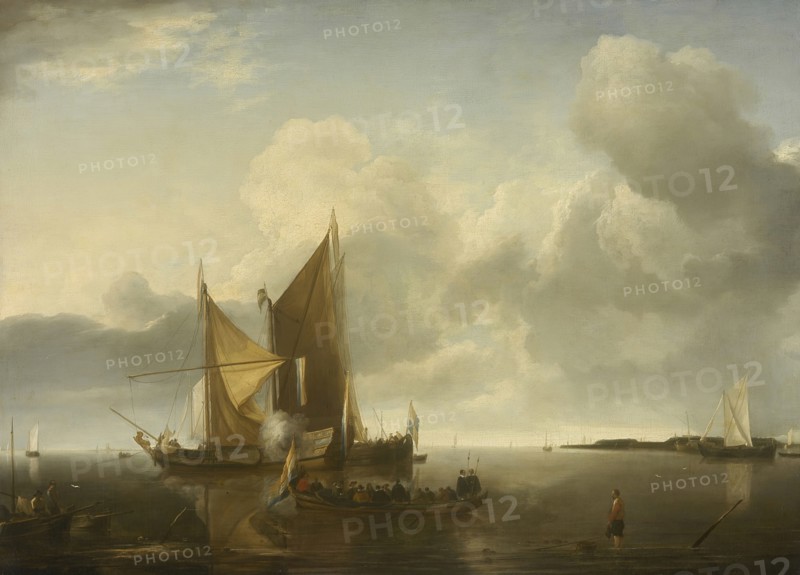 Ships in a Calm, between c1650 and c1655. Creator: Jan van de Cappelle.
