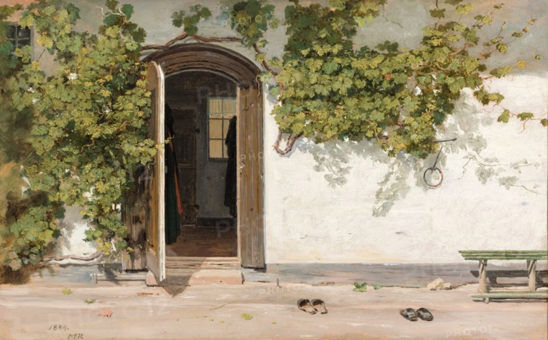Entrance to an Inn in the Praestegarden at Hillested, 1844. Creator: Martinus Rorbye.