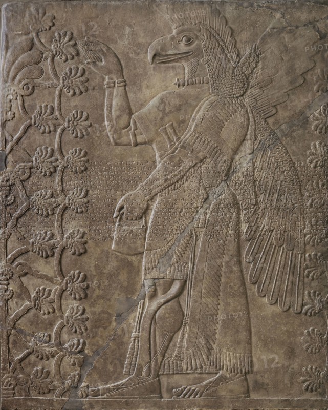 Eagle-Headed Deity (image 2 of 2), Neo-Assyrian Period (9th century B.C.. Creator: Unknown.