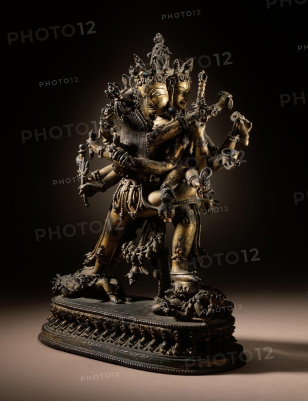 Chakrasamvara and Vajravarahi, Late 14th-early 15th century. Creator: Unknown.