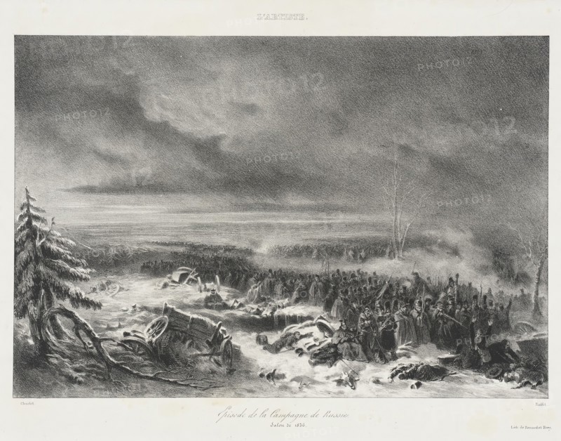 Episode de la Campagne de Russie - Salon de 1836, 1836. Creator: Auguste Raffet.
