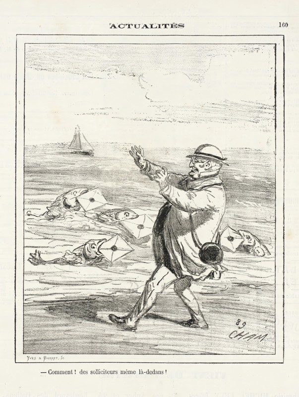 Comment! des solliciteurs même là-dedans!, 1872. Creator: Cham.