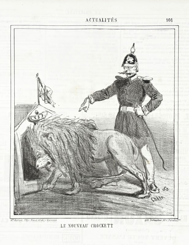 Le nouveau Crockett, 1864. Creator: Cham.