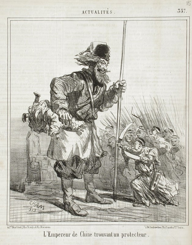L'Empereur de Chine trouvant un protecteur, 1857. Creator: Cham.