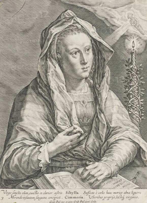 Sibylla Cimmeria, 1617. Creator: Crispin van de Passe II.