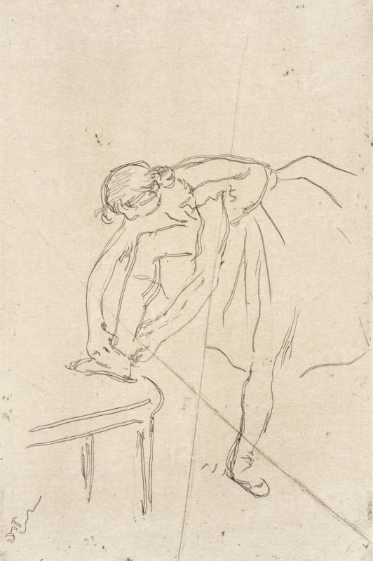 Danseuse mettant son chausson, c1888. Creator: Edgar Degas.