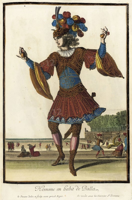 Recueil des modes de la cour de France, 'Homme en Habit de Ballet', c1682. Creators: Jacques Le Pautre, Jean Lepautre.