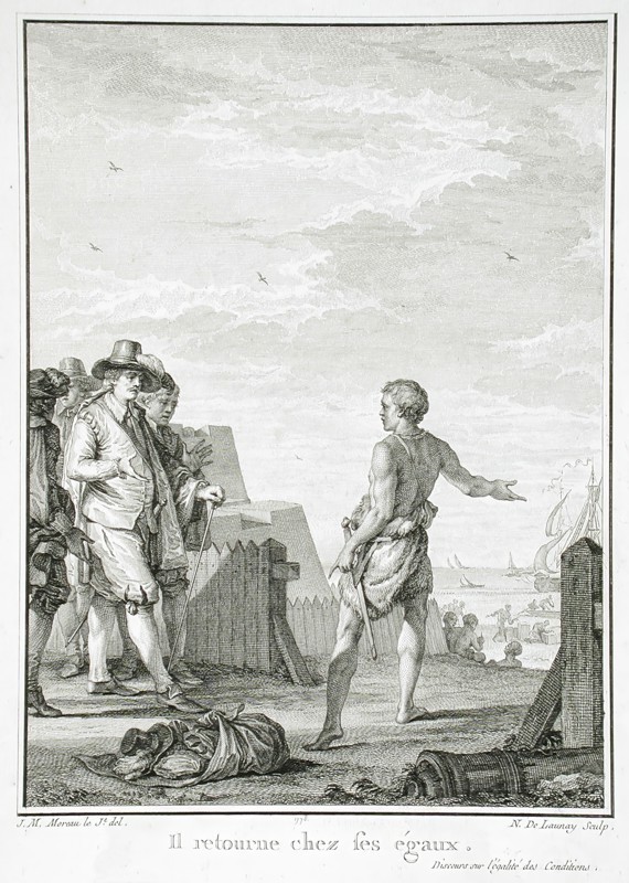 Il Retourne Chez ses Égaux, 1778. Creator: Nicolas de Launay.