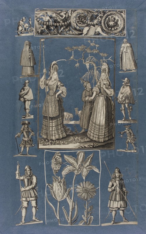 Collage, between 1690 and 1696. Creator: Unknown.