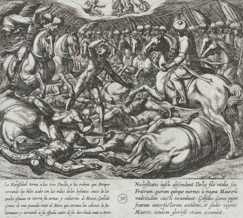 The Infantes are Slain by the Moors, 1612. Creator: Antonio Tempesta.