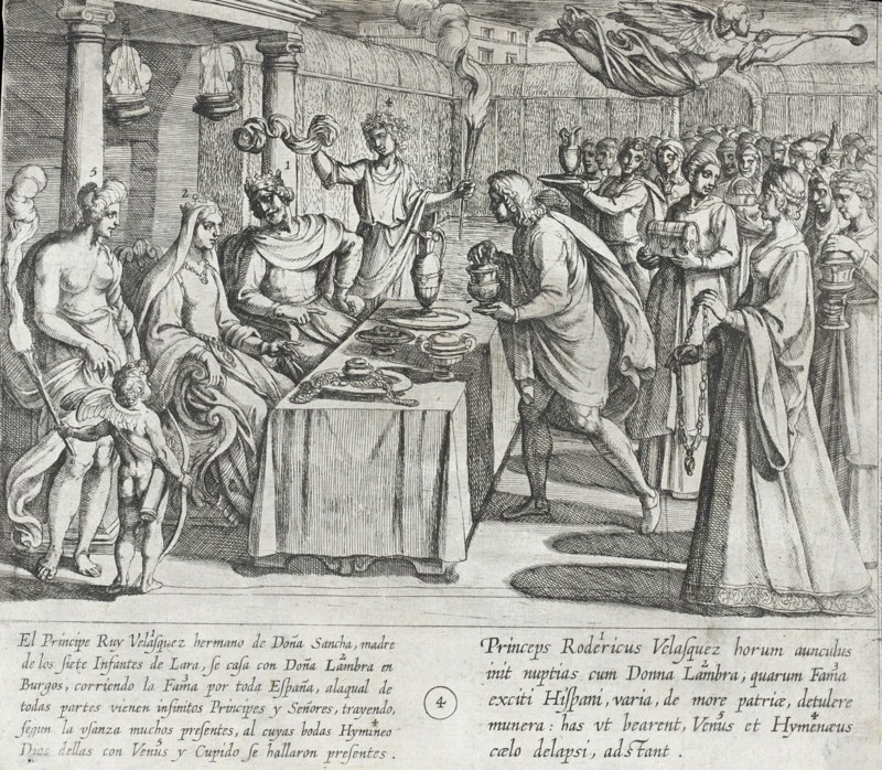 Wedding of the Prince Ruy Velazquez, Maternal Uncle of the Infantes, to Doña Lambra in Burgos, 1612. Creator: Antonio Tempesta.