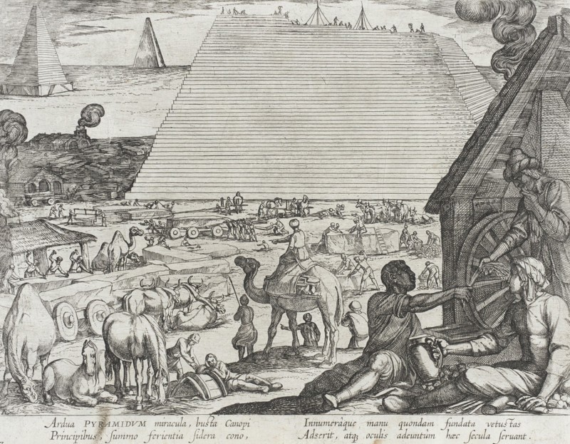 The Pyramids in Egypt, published 1610. Creator: Antonio Tempesta.