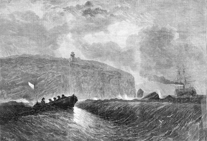 Cape Race, Newfoundland, the termination of the American system of telegraphs, 1861. Creator: Mason Jackson.