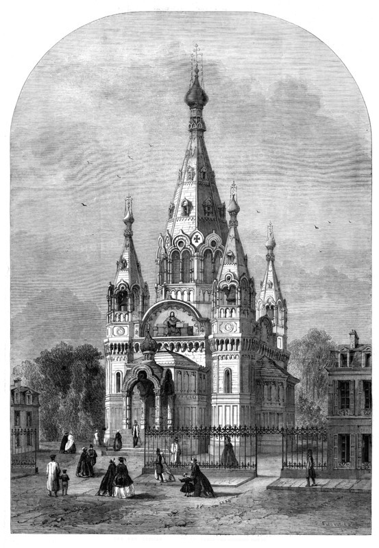 The New Russian Church in Paris, 1861. Creator: Felix Thorigny.