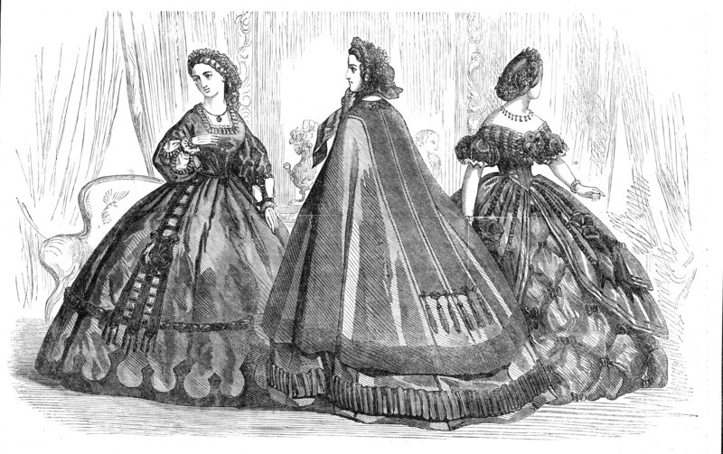 Mourning costume, 1861. Creator: Unknown.
