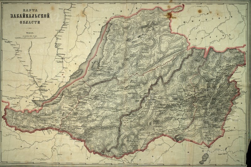 Map of Zabaikal'sk Province, Before 1914. Creator: A. Ilina.
