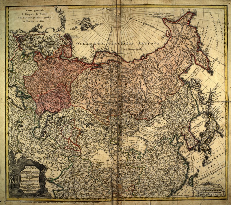 General Map of the Russian Empire and Great and Lesser Tartary in Europe and Asia, 1739. Creator: Unknown.