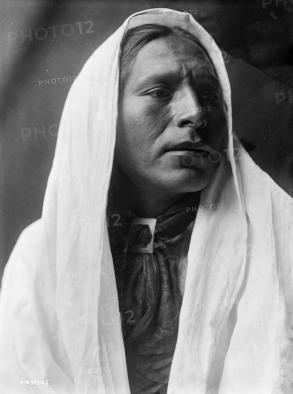 Iahla, "Willow", Taos, head-and-shoulders portrait, facing right, c1905. Creator: Edward Sheriff Curtis.
