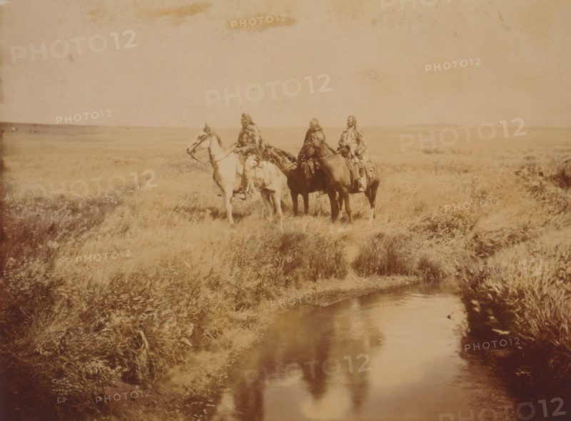 The three chiefs-Piegan, c1900. Creator: Edward Sheriff Curtis.