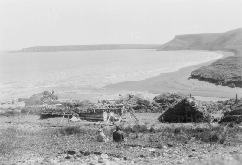 At Nash Harbor, Nunivak, Alaska, c1929. Creator: Edward Sheriff Curtis.